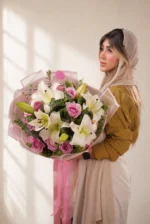 دسته گل رز و اورینتال