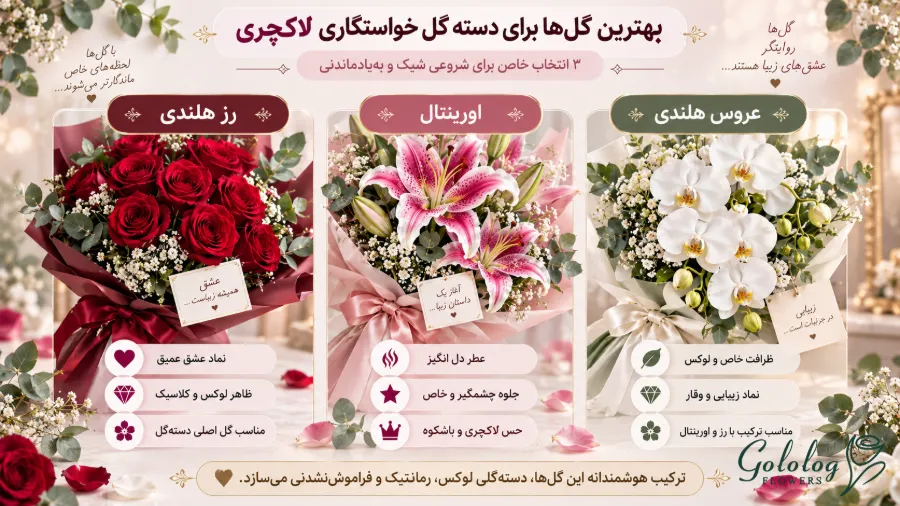 بهترین گل ها برای جام گل دسته گل خواستگاری لاکچری