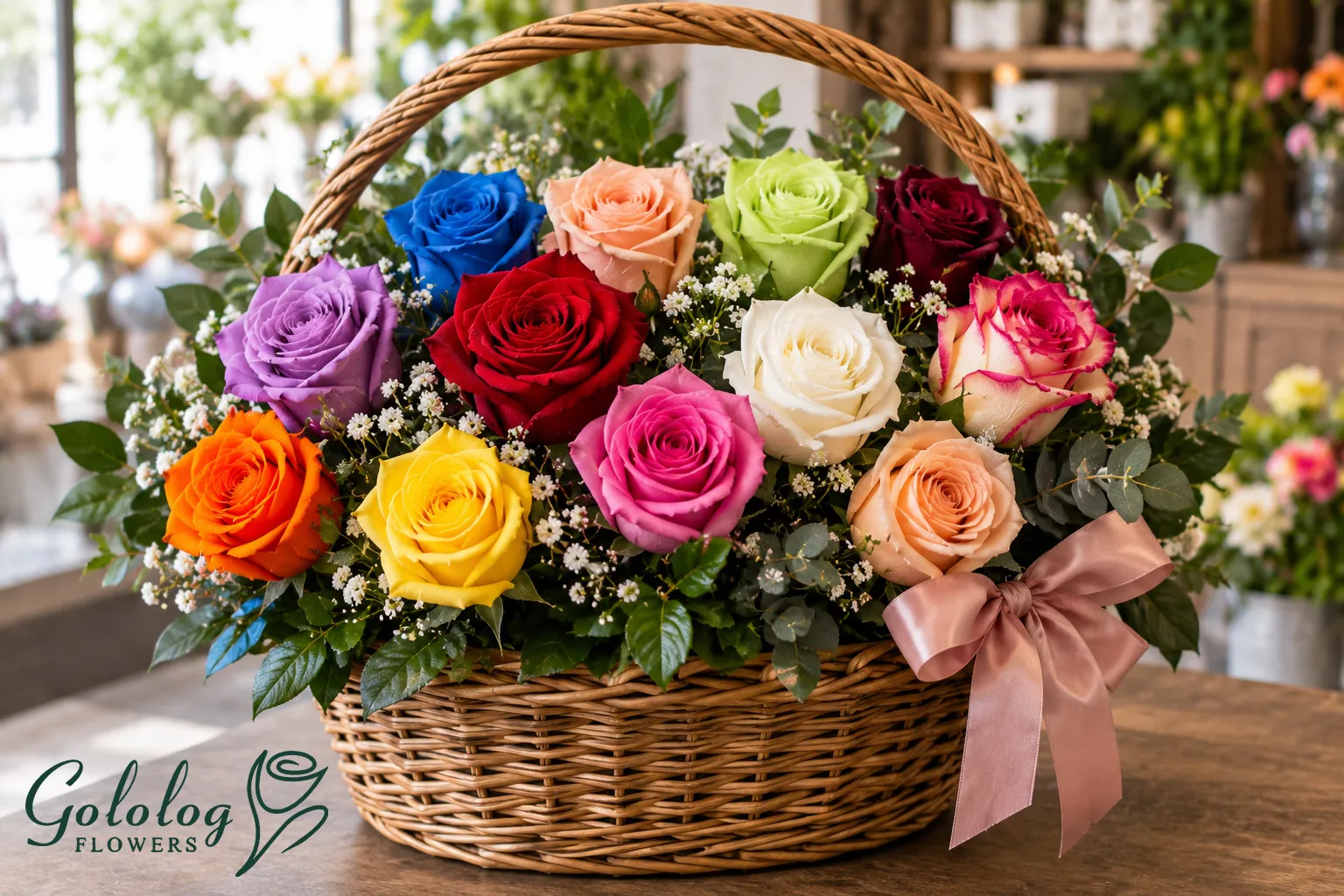 معنی رنگ گل رز در دسته گل های رنگارنگ